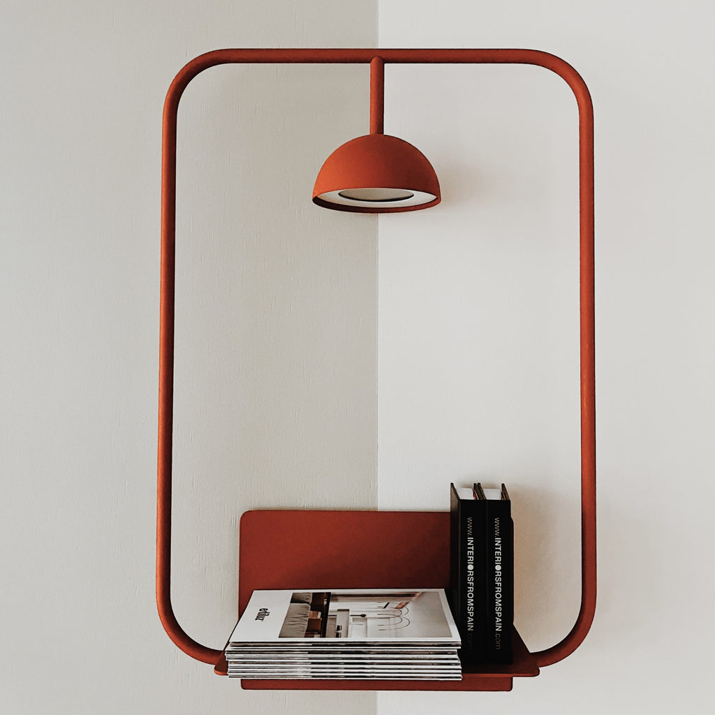 Modern LED Wall Sconce with Integrated Display Shelf Functional Metal Downlight Wall Lamp