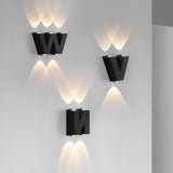 Modern LED Waterproof Outdoor Wall Lamp Creative Letter Shaped N V W Aluminum Garden Sconce