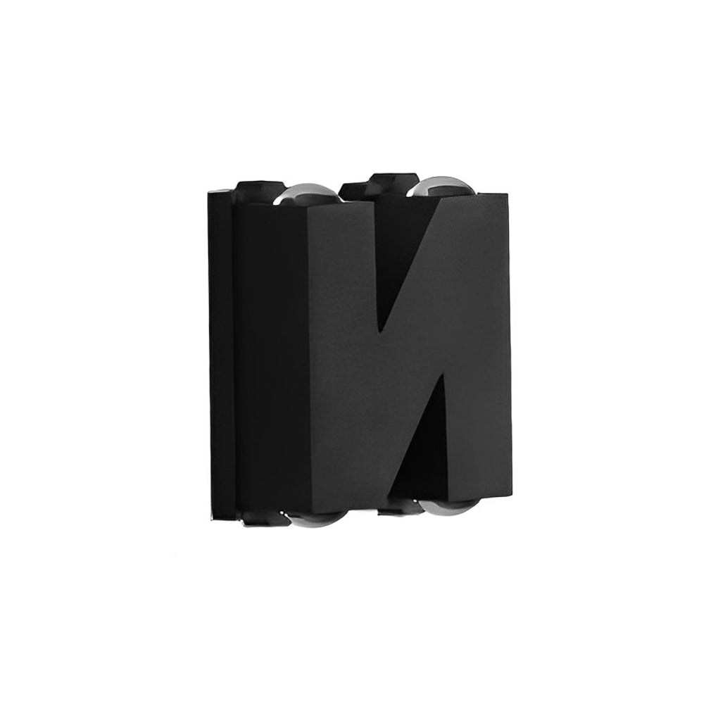 Modern LED Waterproof Outdoor Wall Lamp Creative Letter Shaped N V W Aluminum Garden Sconce