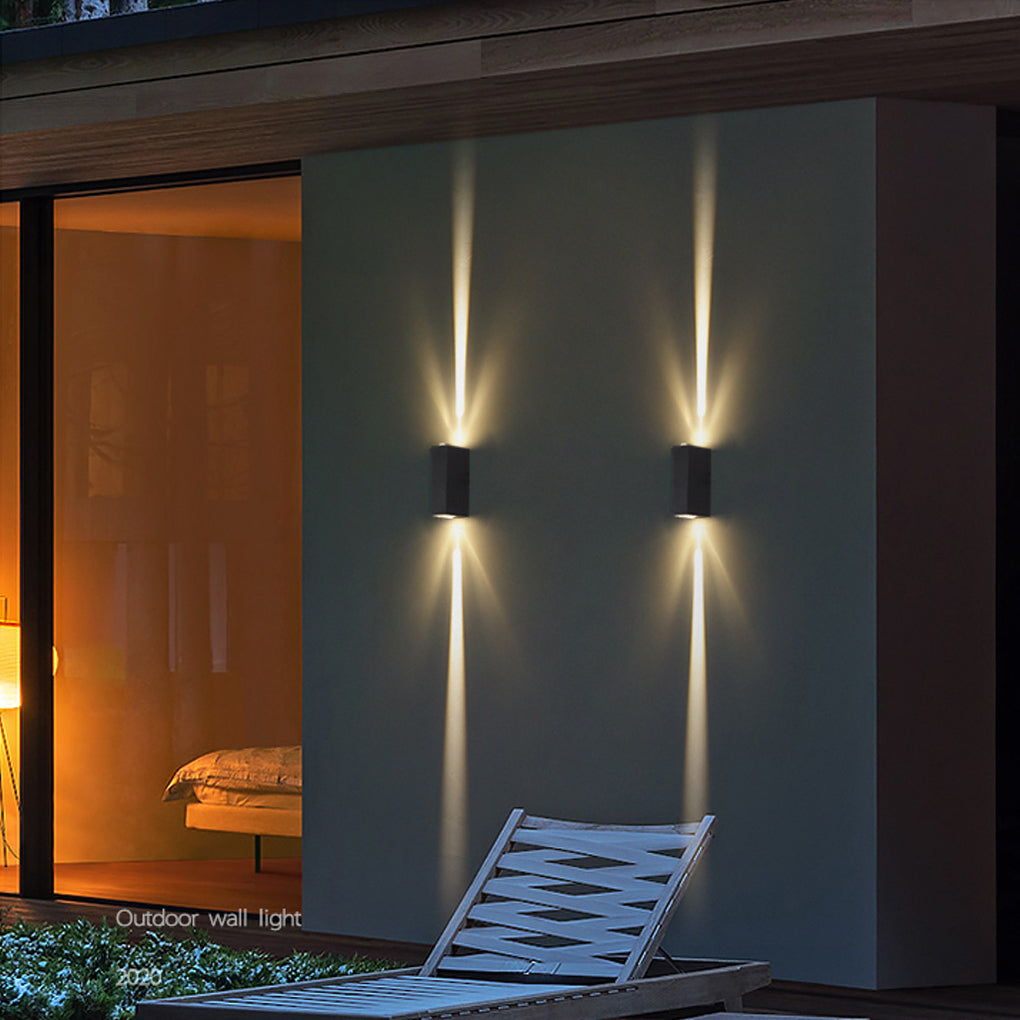 Modern LED Waterproof Outdoor Wall Light Up and Down Aluminum Sconce for Garden and Porch