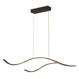 Modern LED Wave Pendant Light Linear Branch Island Chandelier for Kitchen and Dining