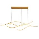 Modern LED Wave Pendant Light Linear Branch Island Chandelier for Kitchen and Dining