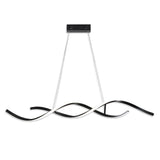 Modern LED Wave Pendant Light Minimalist Hanging Ceiling Fixture for Dining Room and Kitchen