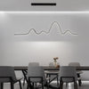 Modern LED Wave Pendant Light Nordic Linear Strip Chandelier for Dining Room Lighting