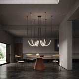 Modern Leda Geometric LED Chandelier with Flexible Necklace Design for Dining Room