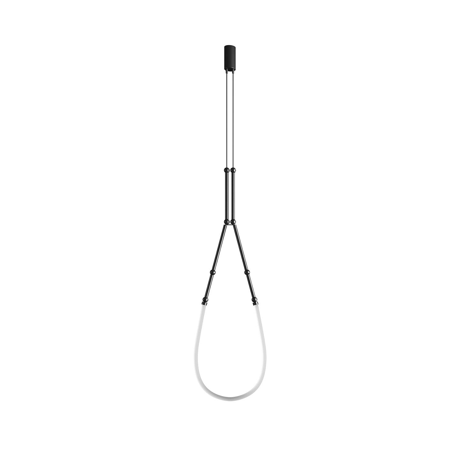 Modern Leda Geometric LED Chandelier with Flexible Necklace Design for Dining Room