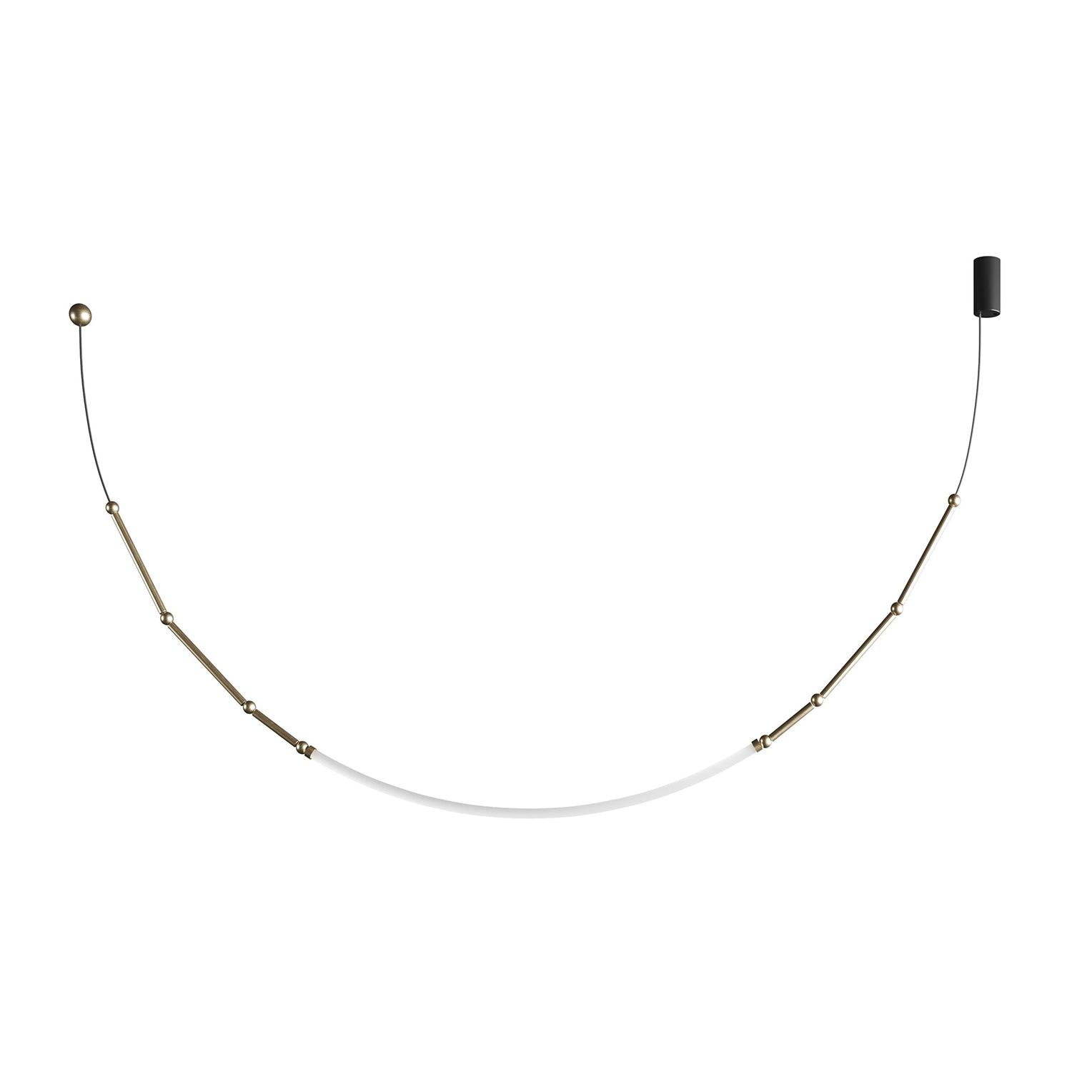 Modern Leda Geometric LED Chandelier with Flexible Necklace Design for Dining Room