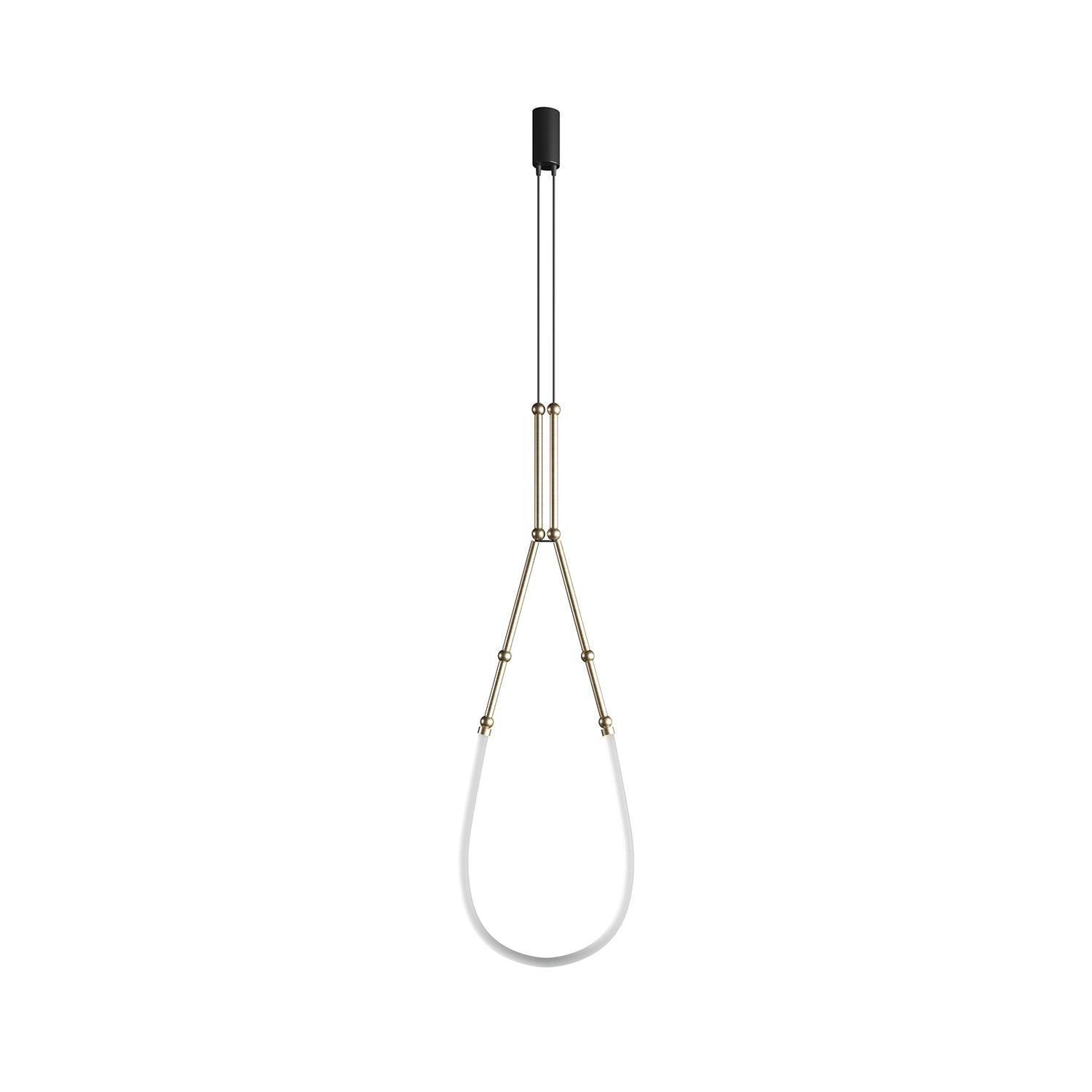 Modern Leda Geometric LED Chandelier with Flexible Necklace Design for Dining Room