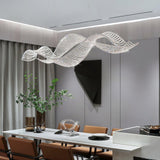 Modern Linear Crystal Chandelier Luxury LED Island Light for Dining Room
