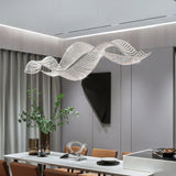 Modern Linear Crystal Chandelier Luxury LED Island Light for Dining Room