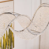 Modern Linear Crystal Chandelier Luxury LED Island Light for Dining Room