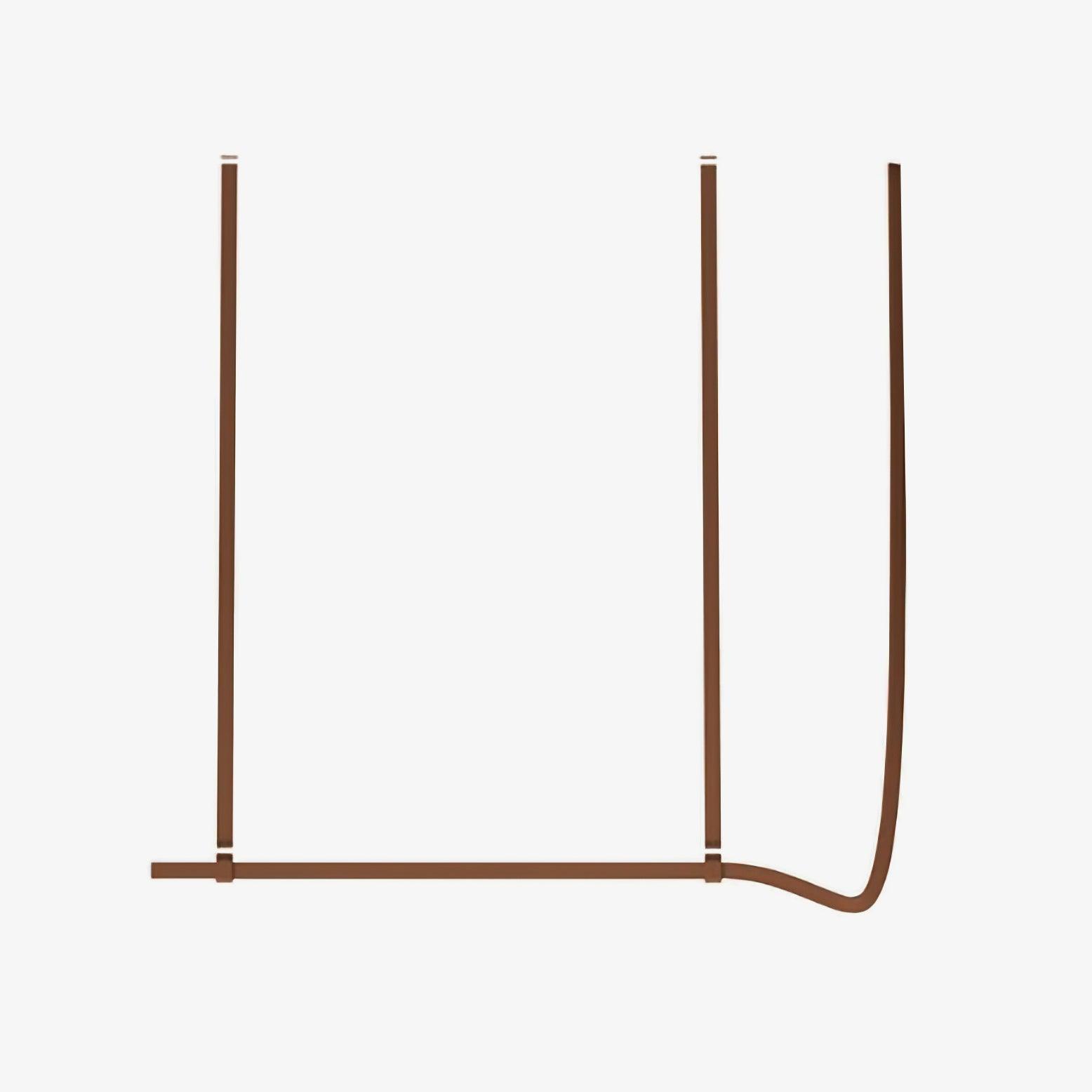 Modern Linear Leather Belt LED Pendant Light Horizontal Suspended Ceiling Chandelier