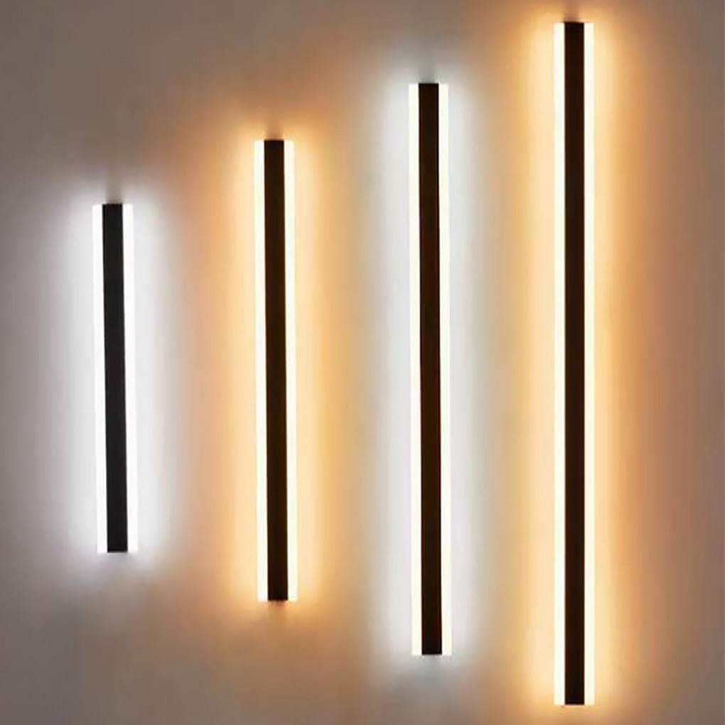 Modern Linear LED Outdoor Wall Light Waterproof Exterior Sconce for Garden Patio and Porch Decor