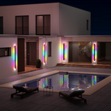 Modern Linear LED Outdoor Wall Light Waterproof Exterior Sconce for Garden Patio and Porch Decor