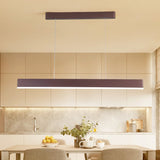 Modern Linear LED Pendant Light Aluminum Minimalist Hanging Fixture for Kitchen Island and Dining Room