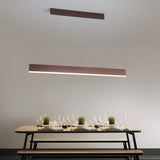 Modern Linear LED Pendant Light Aluminum Minimalist Hanging Fixture for Kitchen Island and Dining Room