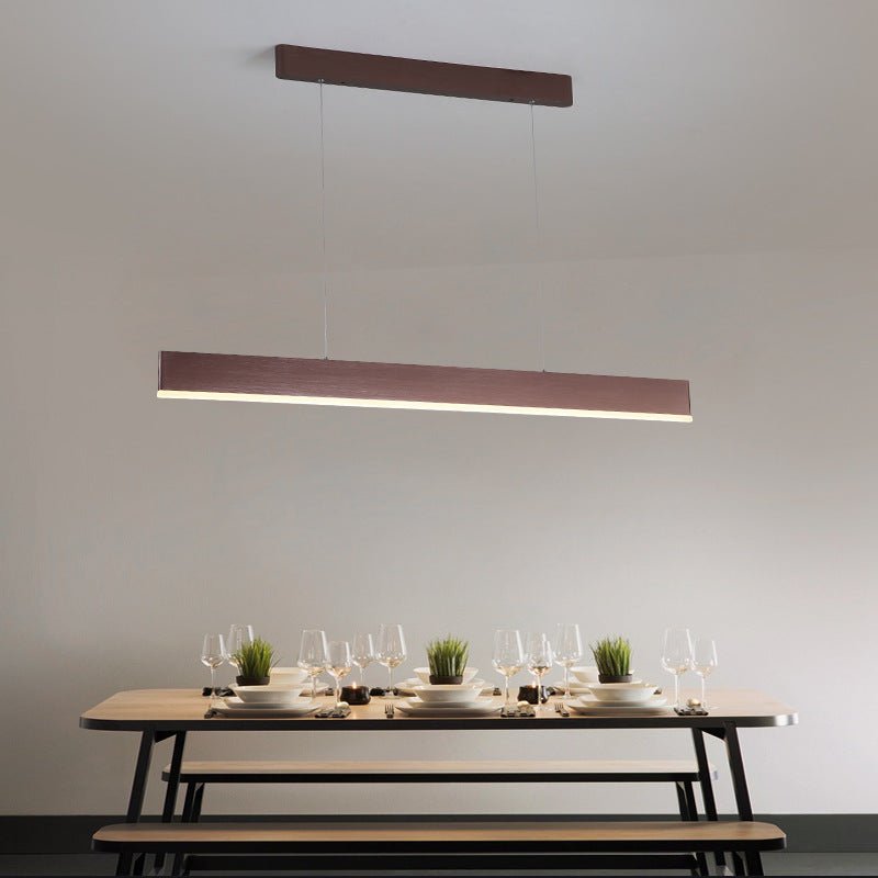 Modern Linear LED Pendant Light Aluminum Minimalist Hanging Fixture for Kitchen Island and Dining Room