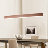 Modern Linear LED Pendant Light Aluminum Minimalist Hanging Fixture for Kitchen Island and Dining Room