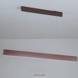 Modern Linear LED Pendant Light Aluminum Minimalist Hanging Fixture for Kitchen Island and Dining Room