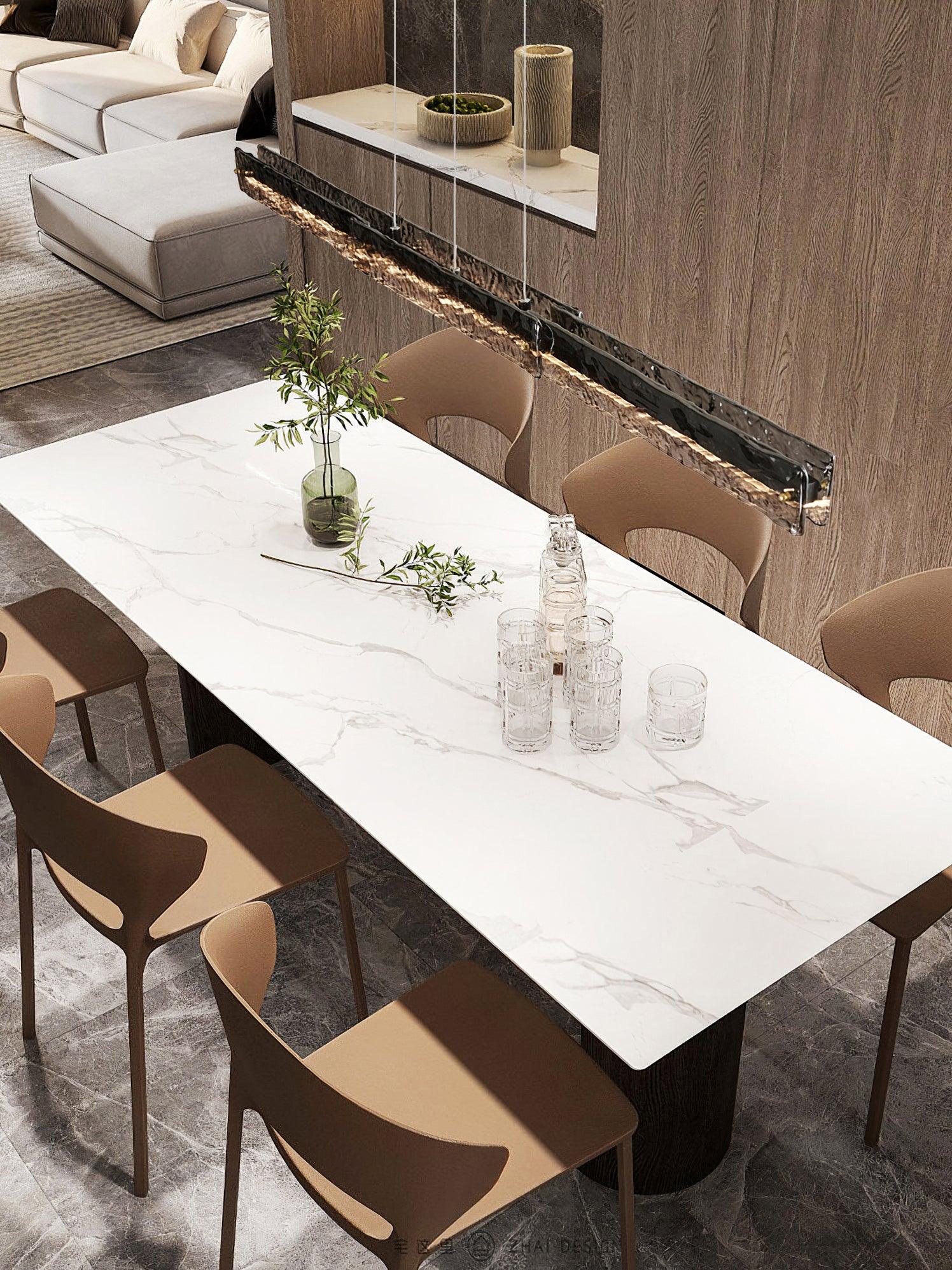 Modern Linear LED Pendant Light Brass and Glass Minimalist Chandelier Lighting