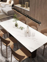 Modern Linear LED Pendant Light Brass and Glass Minimalist Chandelier Lighting