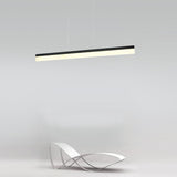 Modern Linear LED Pendant Light for Kitchen Island Aluminum Acrylic Hanging Lamp for Dining Room