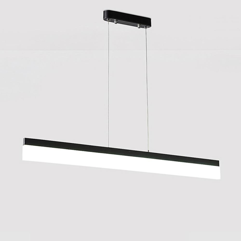 Modern Linear LED Pendant Light for Kitchen Island Aluminum Acrylic Hanging Lamp for Dining Room