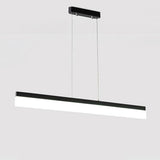 Modern Linear LED Pendant Light for Kitchen Island Aluminum Acrylic Hanging Lamp for Dining Room