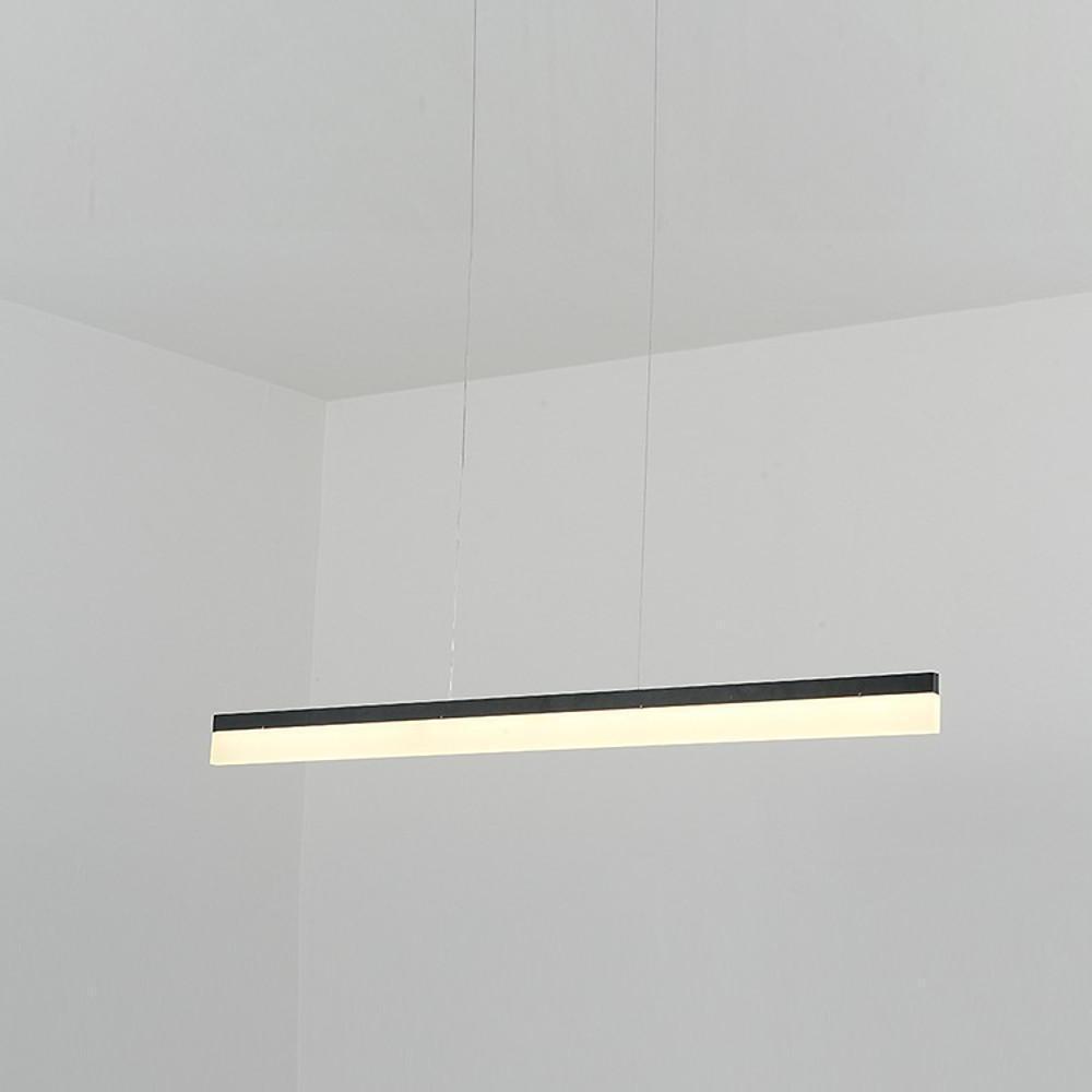 Modern Linear LED Pendant Light for Kitchen Island Aluminum Acrylic Hanging Lamp for Dining Room