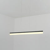 Modern Linear LED Pendant Light for Kitchen Island Aluminum Acrylic Hanging Lamp for Dining Room