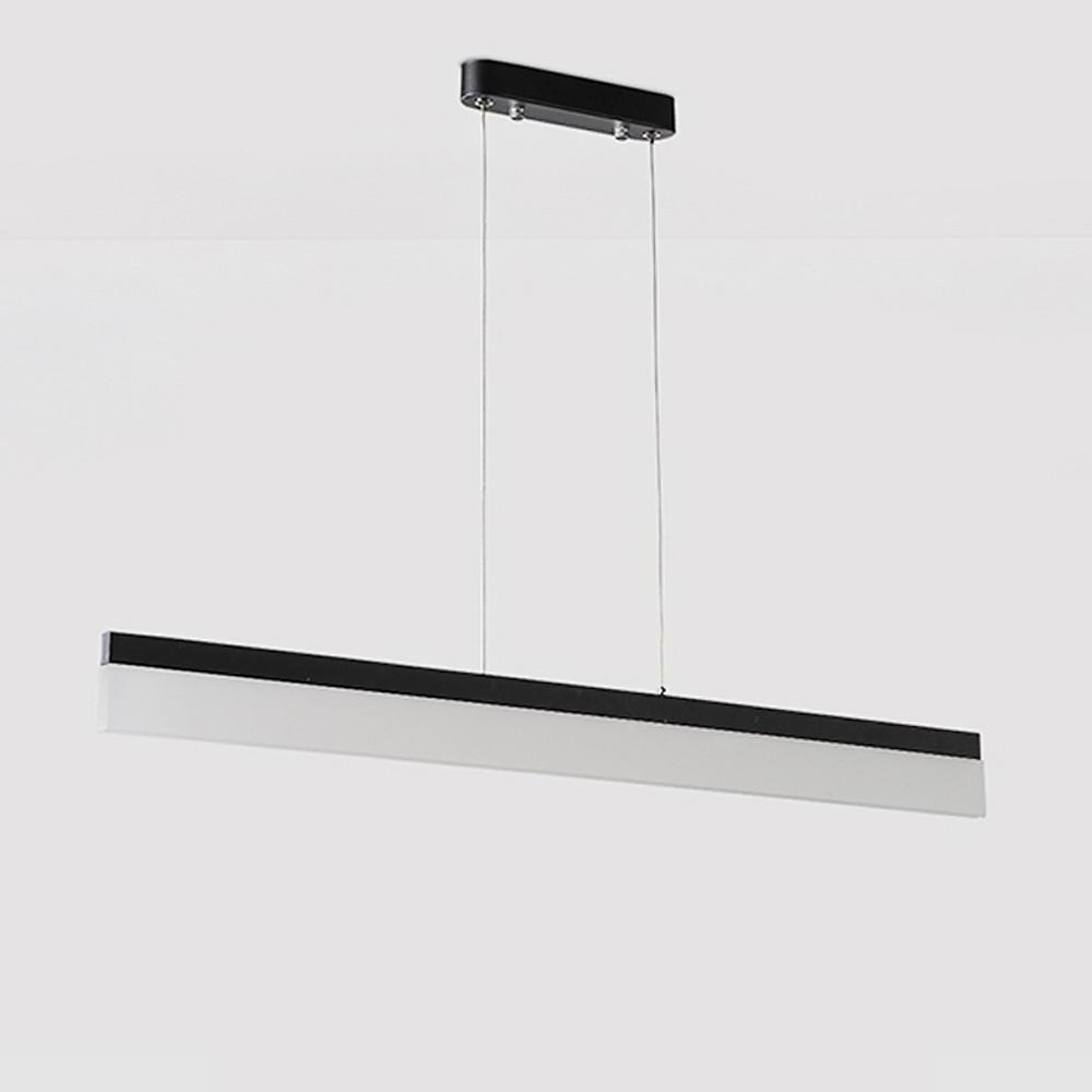 Modern Linear LED Pendant Light for Kitchen Island Aluminum Acrylic Hanging Lamp for Dining Room
