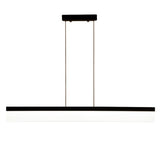 Modern Linear LED Pendant Light for Kitchen Island Aluminum Acrylic Hanging Lamp for Dining Room