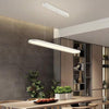 Modern Linear LED Pendant Light Minimalist Geometric Strip Chandelier for Dining Room
