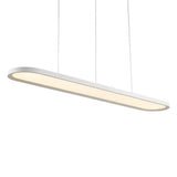Modern Linear LED Pendant Light Minimalist Geometric Strip Chandelier for Dining Room