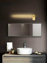 Modern Linear LED Plug In Wall Sconce Minimalist Slim Stick Lamp for Living Room