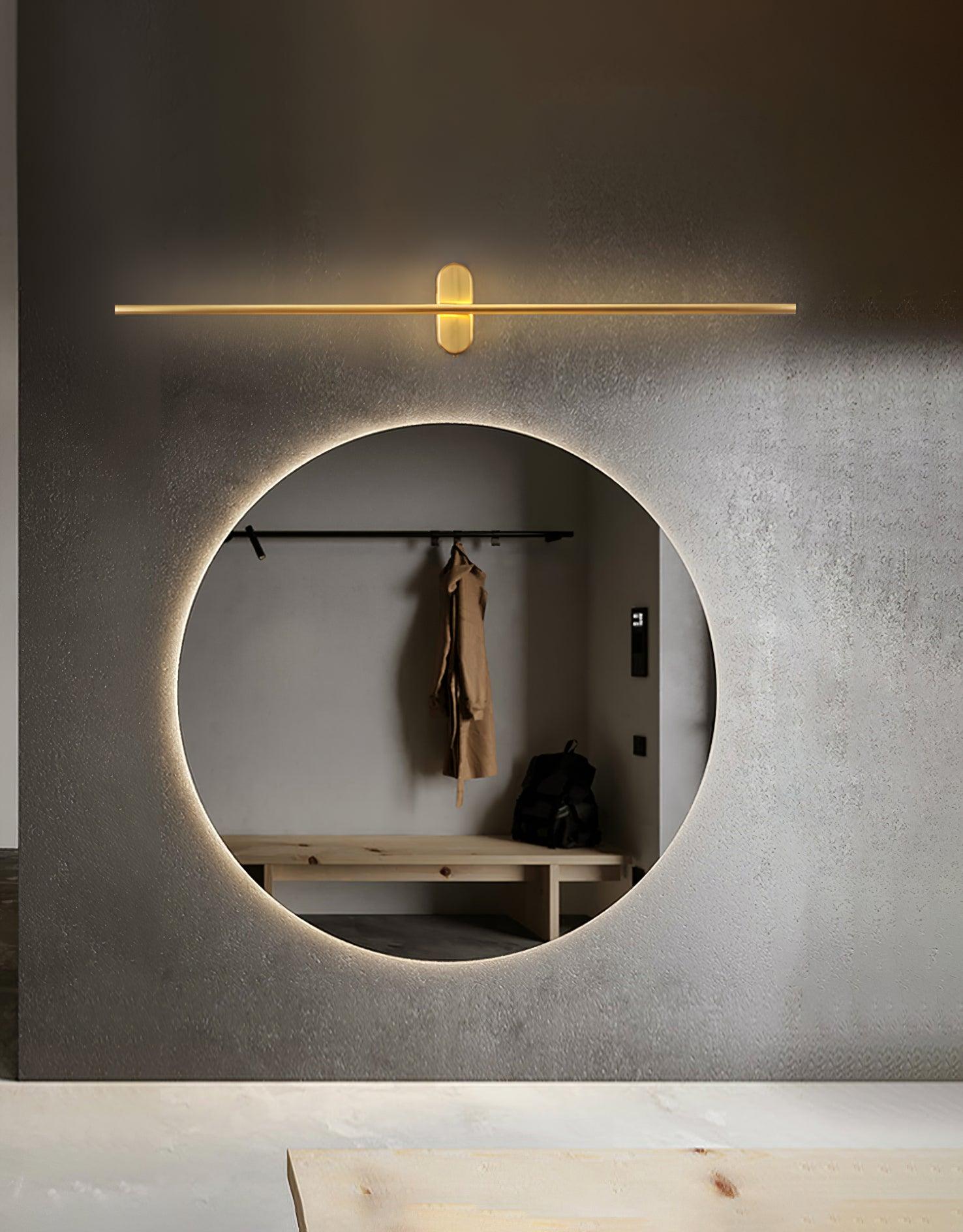 Modern Linear LED Plug In Wall Sconce Minimalist Slim Stick Lamp for Living Room