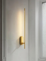 Modern Linear LED Plug In Wall Sconce Minimalist Slim Stick Lamp for Living Room