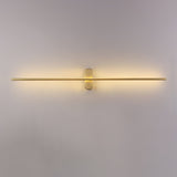 Modern Linear LED Plug In Wall Sconce Minimalist Slim Stick Lamp for Living Room