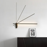 Modern Linear LED Plug In Wall Sconce Minimalist Slim Stick Lamp for Living Room