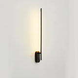 Modern Linear LED Plug In Wall Sconce Minimalist Slim Stick Lamp for Living Room