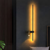Modern Linear LED Wall Sconce with Adjustable Spotlight for Hallway and Bedroom