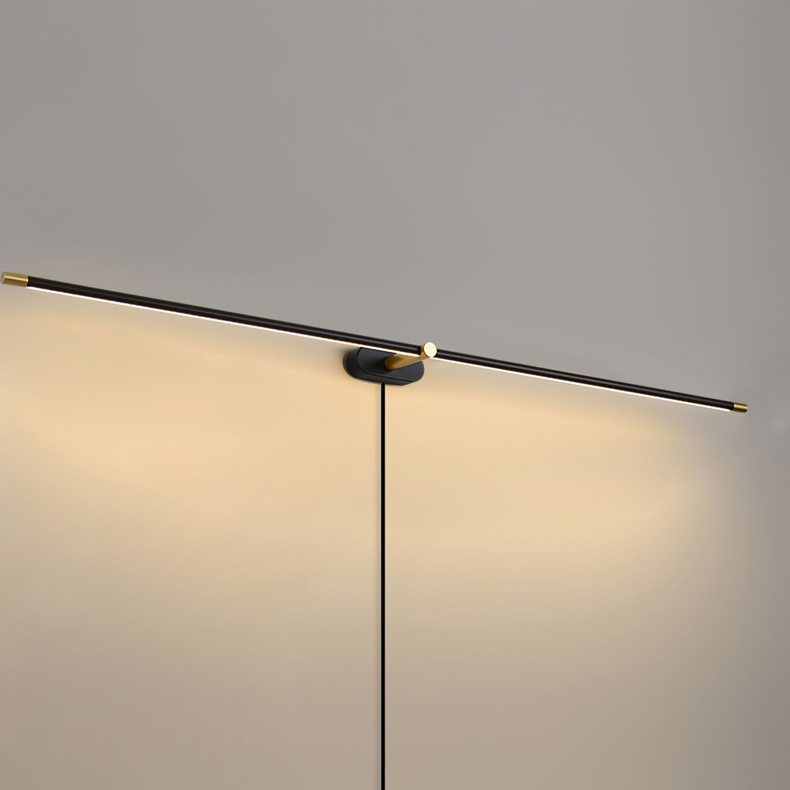 Modern Linear LED Wall Sconce with Plug in Cord Minimalist Vanity Lighting
