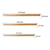Modern Linear Solid Wood LED Bathroom Vanity Light with Diffused Plastic Shade Wall Mirror Sconce