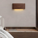 Modern Linear Walnut Wood LED Wall Sconce with Adjustable Color Temperature for Bedroom and Living Room
