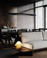 Modern Linear Wood LED Pendant Light for Dining Room Kitchen Island Office
