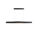Modern Linear Wood LED Pendant Light for Dining Room Kitchen Island Office