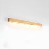 Modern Linear Wood LED Wall Sconce for Hallway and Mirror Lighting in Walnut Finish