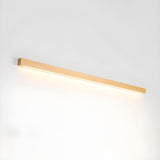 Modern Linear Wood LED Wall Sconce for Hallway and Mirror Lighting in Walnut Finish
