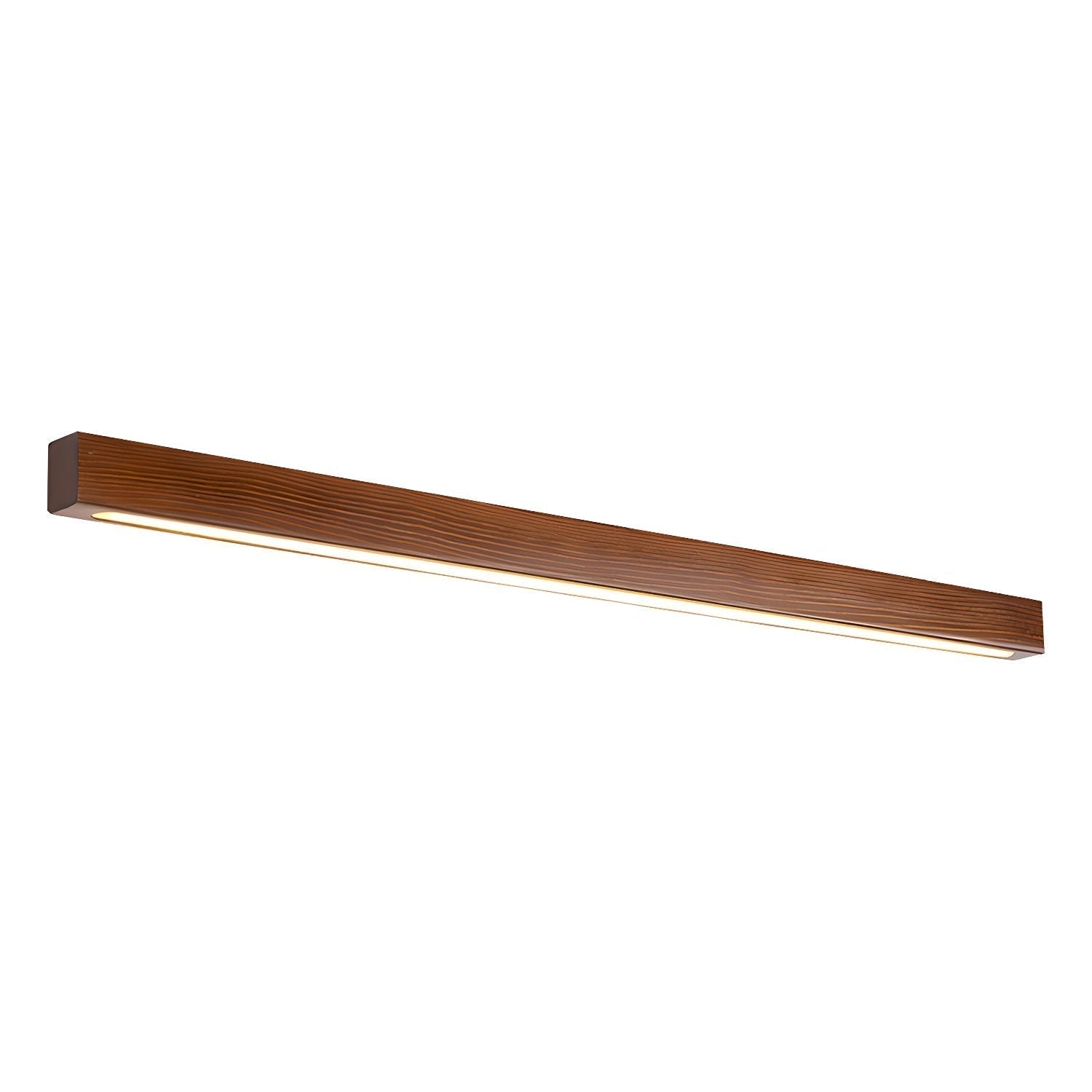 Modern Linear Wood LED Wall Sconce for Hallway and Mirror Lighting in Walnut Finish