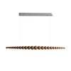Modern Linear Wooden Sphere Pendant Light Minimalist Orb LED Hanging Chandelier